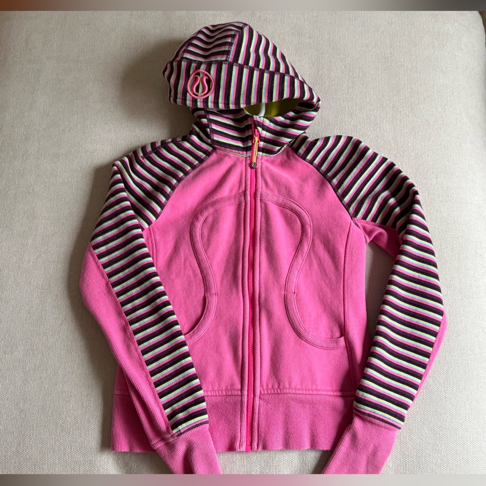 Vintage Lululemom Scuba Full Zip Striped Hoodie